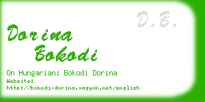 dorina bokodi business card